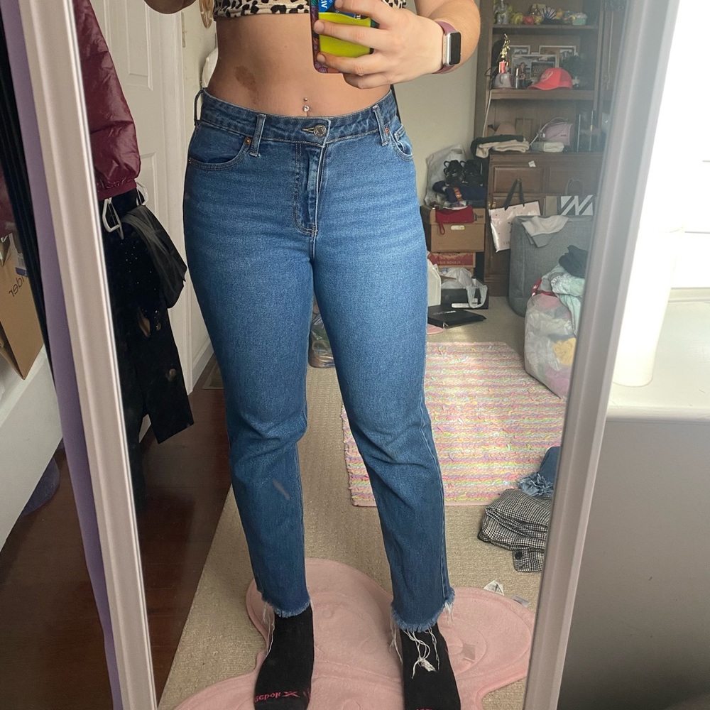 Wild fable high rise straight blue jeans